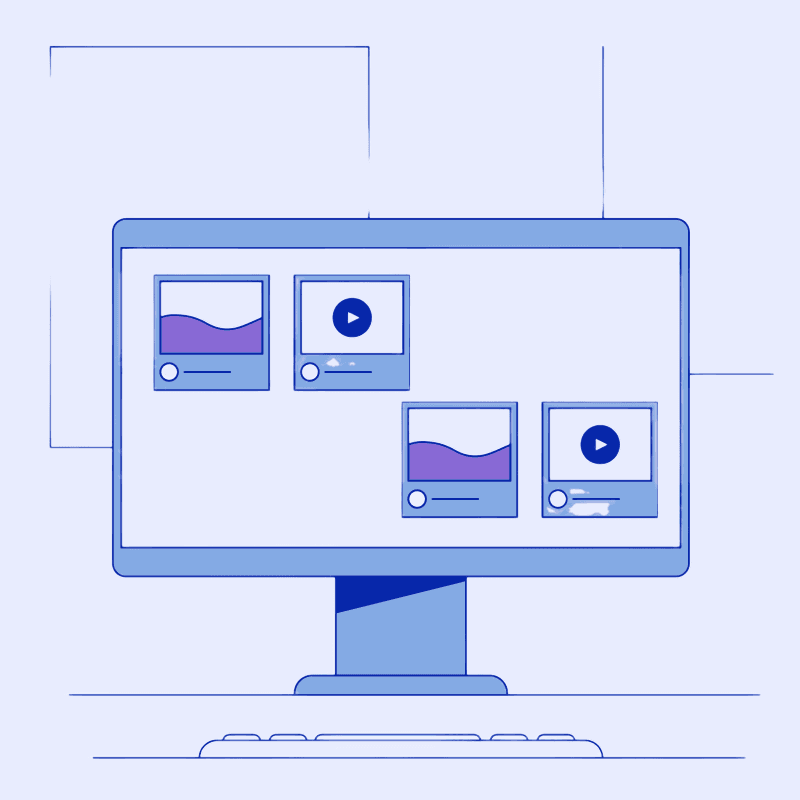 Asset library preview